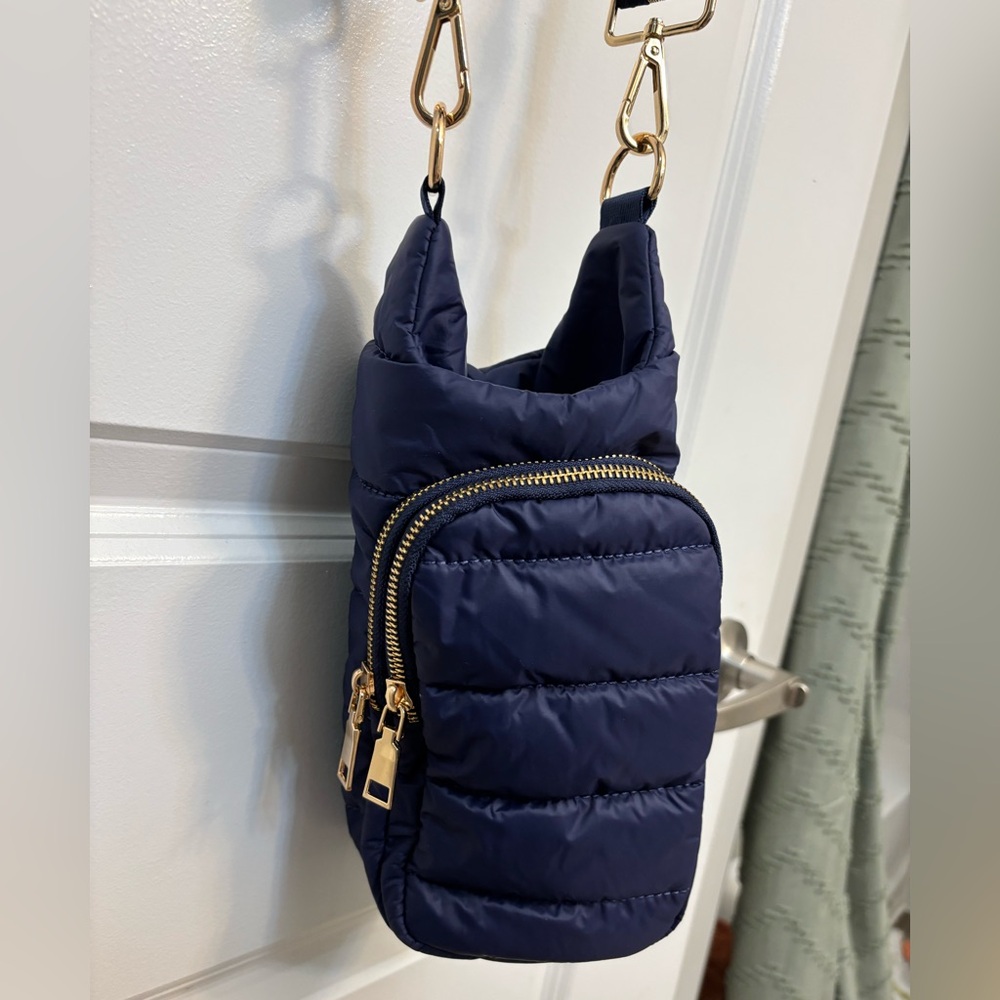 WANDERFULL NAVY BLUE MATTE HYDROBAG® WITH NAVY/GOLD STRAP